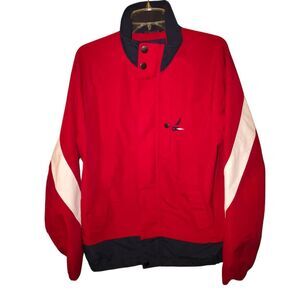 Nautica jacket classic colorblock design navy white red lightweight sporty piece